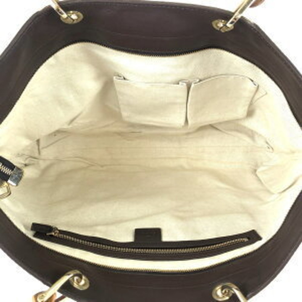 Gucci Bamboo Brown Python Tote Bag - image 6